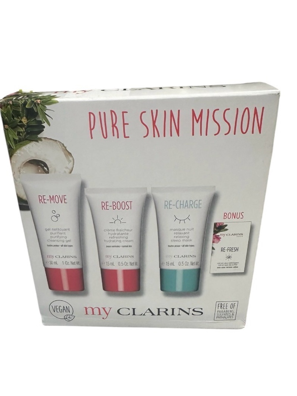 Clarins Pure Skin Mission Skincare Trio - 30 ml, 15ml, 15ml